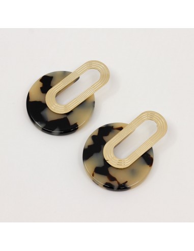 Boucles d'oreilles ERIN Ecailles Beiges Paris Déstockage Promo