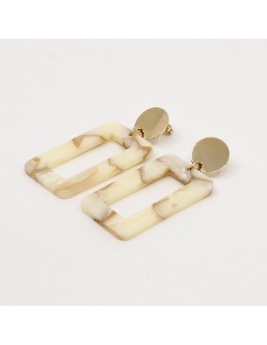 Boucles d'oreilles MACY Marbre Blanc france