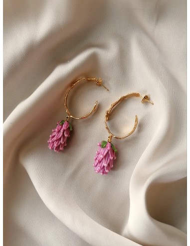 GLASS LAVENDER HOOPS hantent personnes