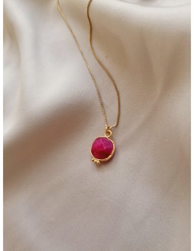 PENDENTIF RUBIS en linge