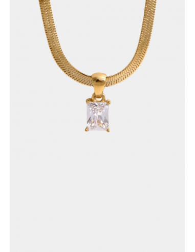 Eva | Collier zircon en acier inoxydable sur le site 