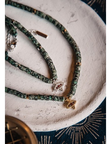 Collier Rubis Zoisite et Grenat - Curiosité - Argent paiement sécurisé