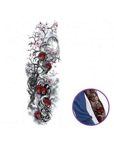 Tatouage Arbre de Vie (Éphémère)  Roses Rouges soldes