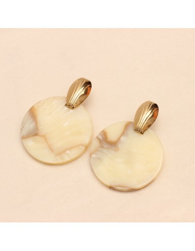 Boucles d'oreilles LOULOU Marbre Blanc shop